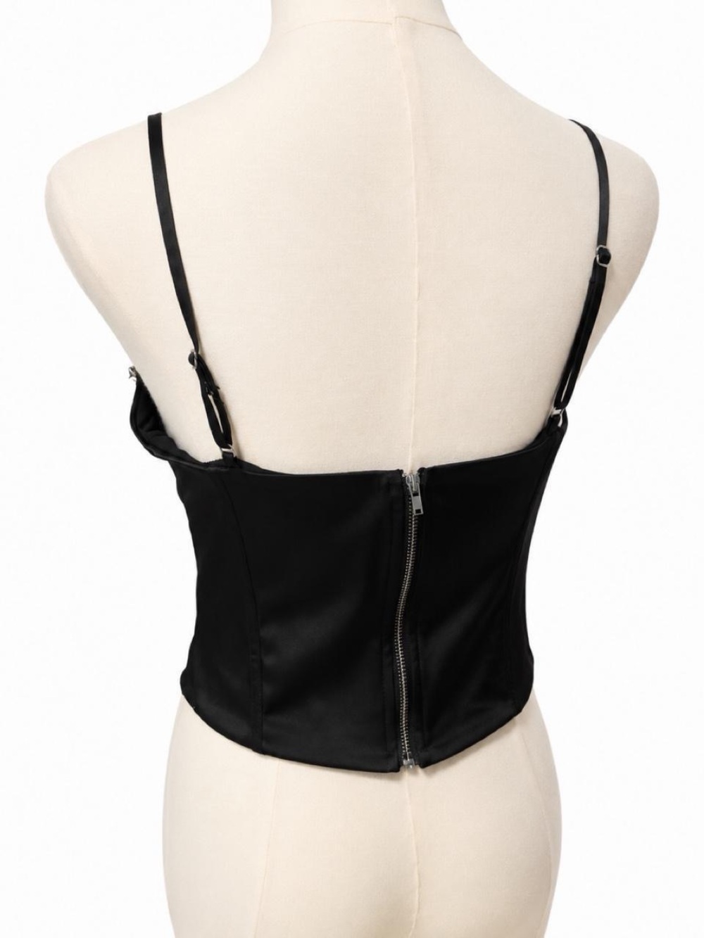 White Fox Boutique Black Lace Bustier Corset Crop Top - Picture 5 of 6